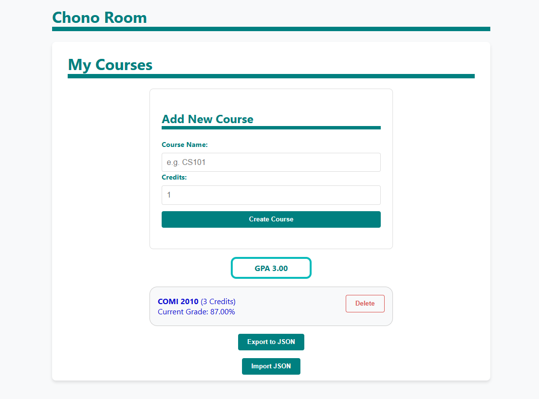 Site to track grades for courses and calculate GPA.